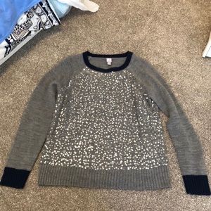 Grey Sweater with silver sequins